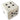 white washable 6cm dice