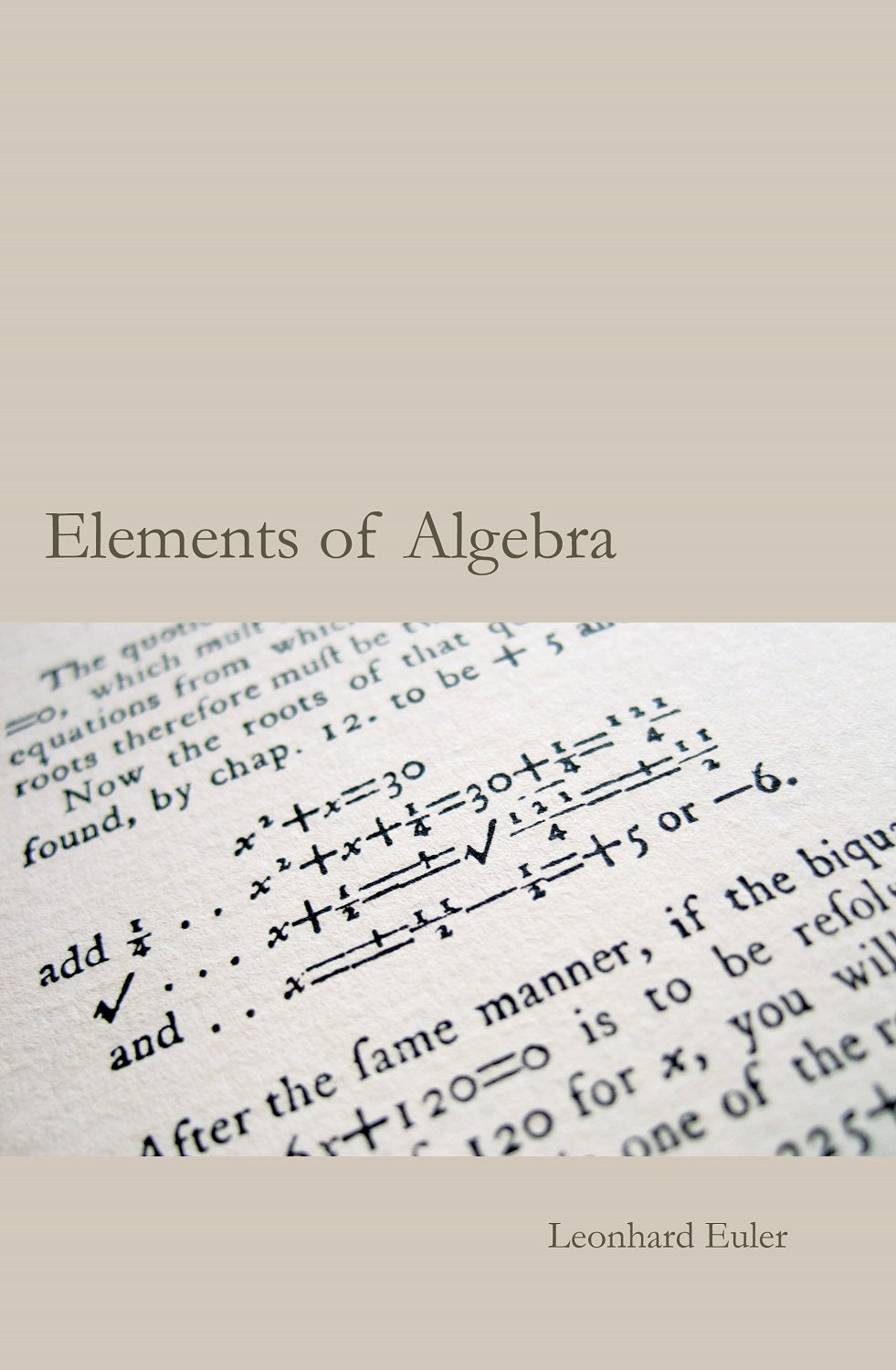 Euler's Elements of Algebra