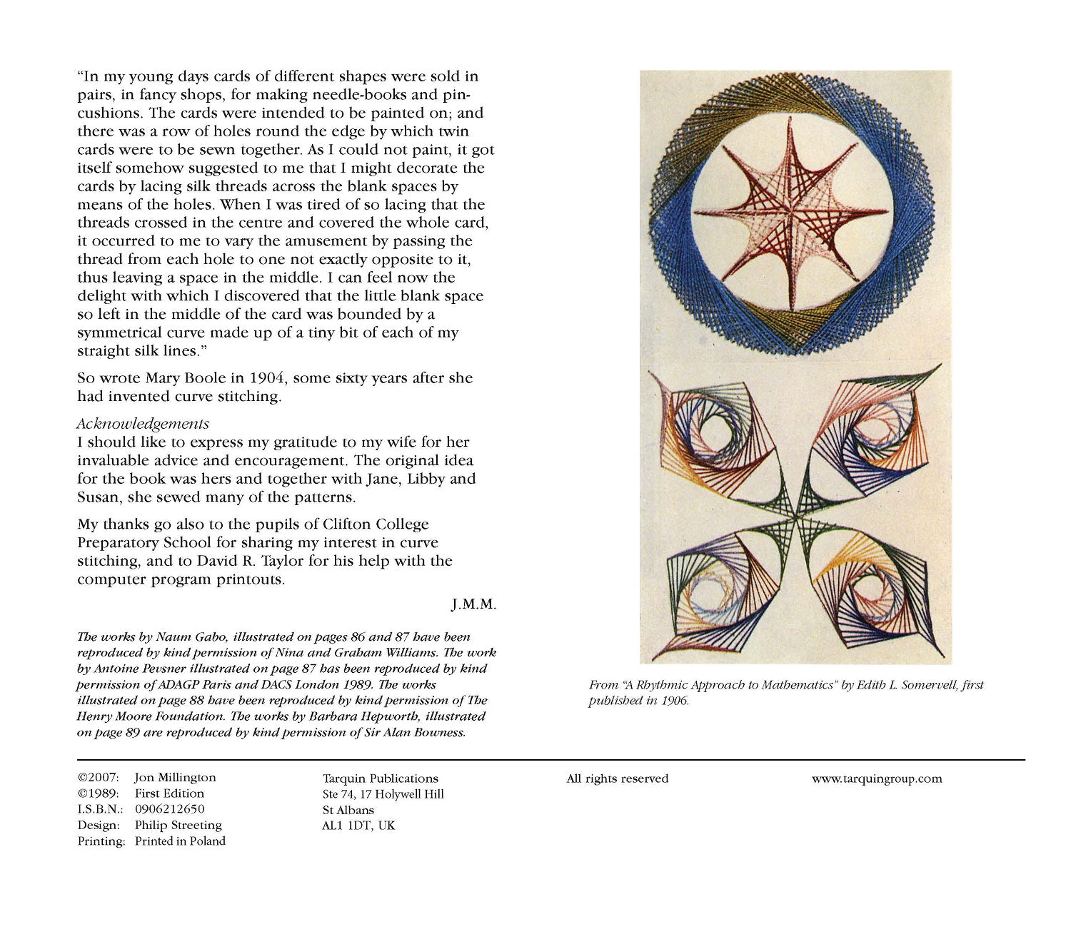Circular Math Curve Stitching Curve Stitching - Sewing Mathematical Patterns - mathematics and art ...