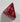 Fair D6 six-sided dice based on two triangular pyramids red