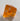Fair D6 six-sided dice based on two triangular pyramids amber