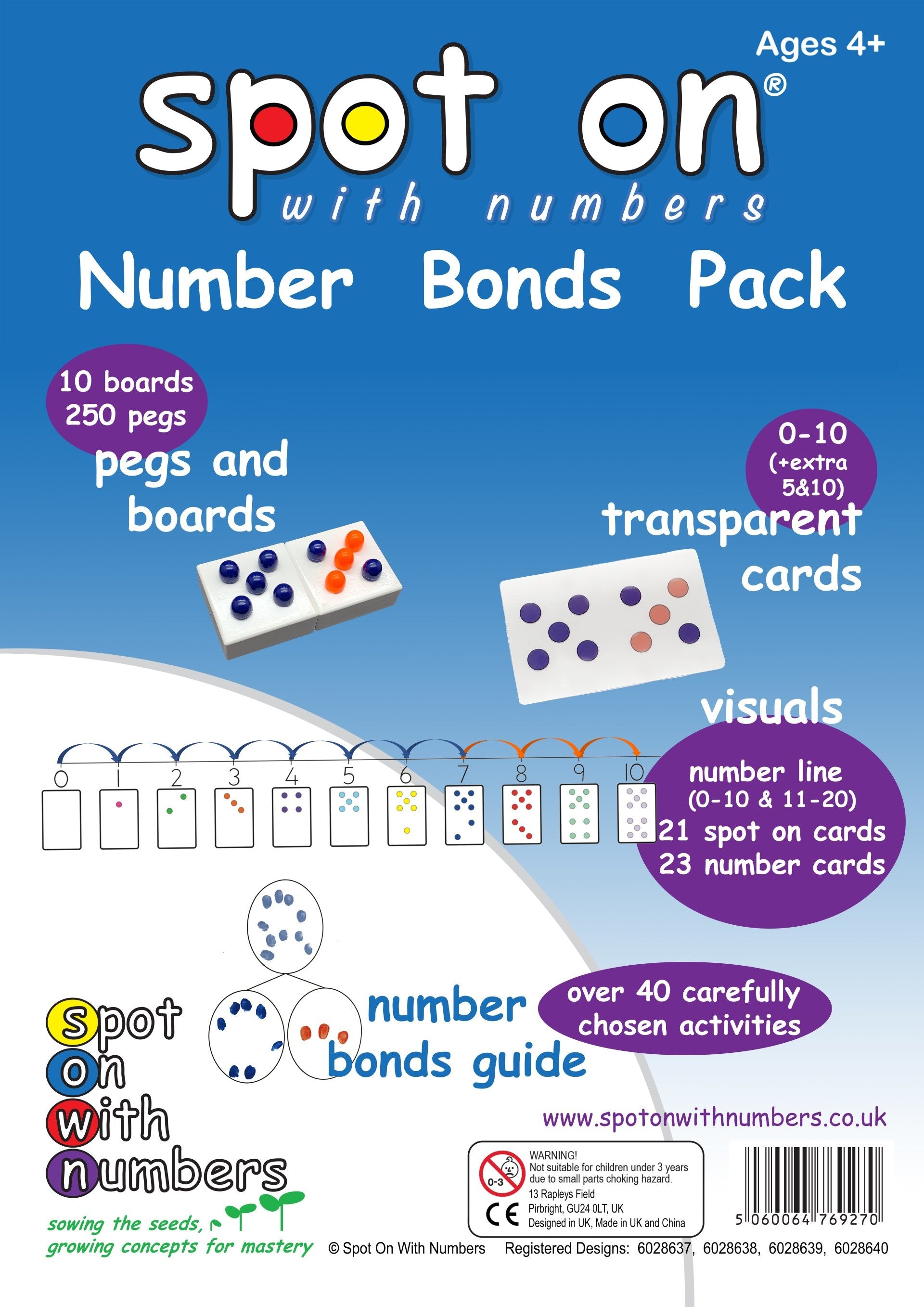 Spot on with Numbers - Pegs and Boards Pack