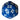 D30 30 sided dice - blue